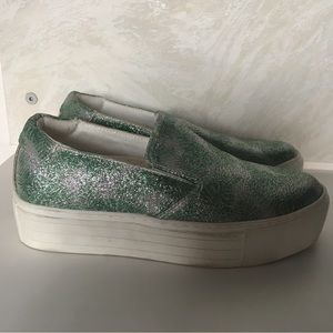 Kenneth Cole NEW glitter Christmas slip on